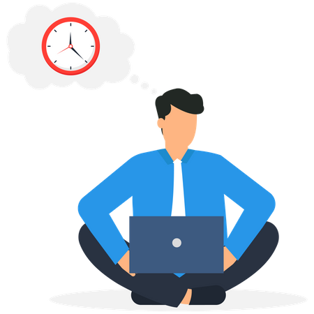 Working with time countdown  Illustration