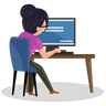 working girl illustration free download