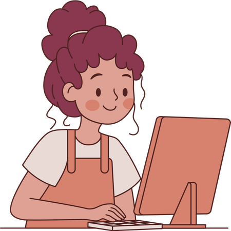 Working woman  Illustration