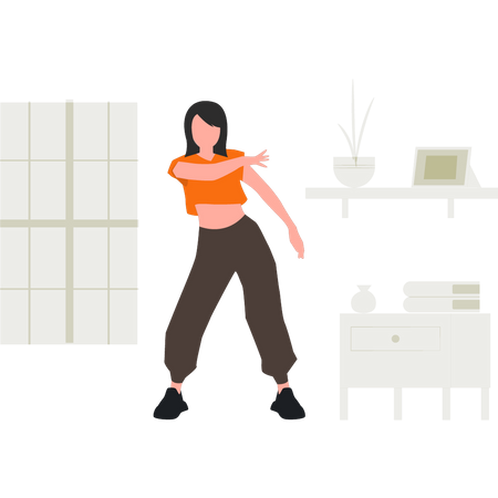 Workout At Home Illustration