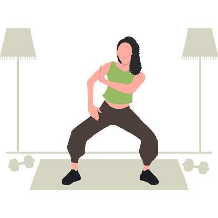 Workout At Home  Illustration