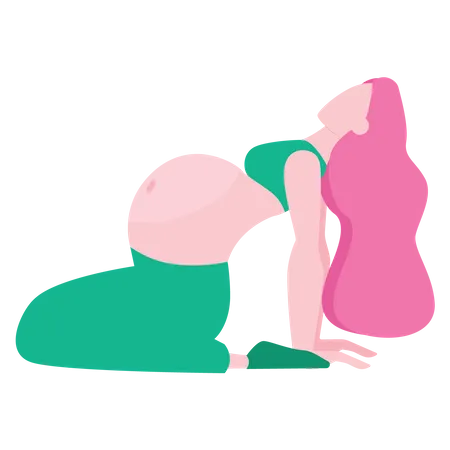 Workout for pregnant female  Illustration