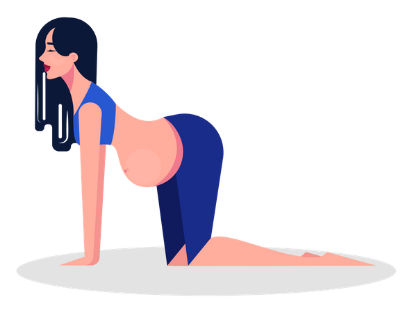 Workout for pregnant woman Illustration