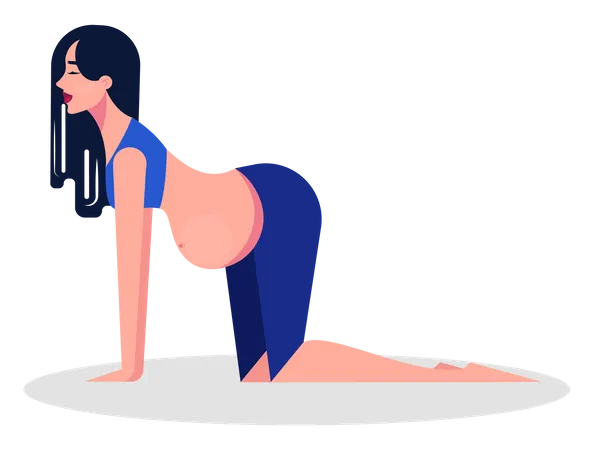 Workout for pregnant woman  Illustration