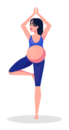 Workout for pregnant woman  Illustration