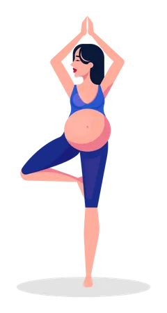 Workout for pregnant woman  Illustration