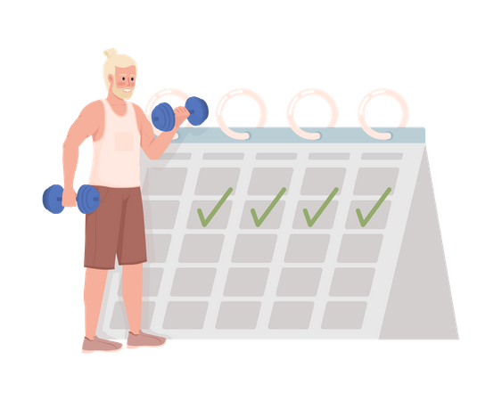 Workout schedule Illustration