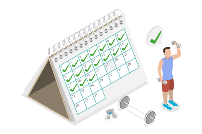Workout schedule  イラスト