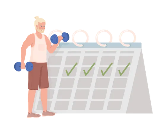 Workout schedule  Illustration