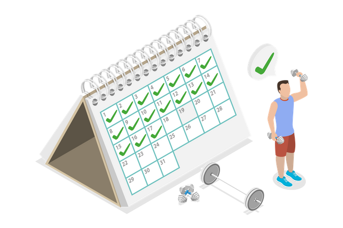 Workout schedule  Illustration