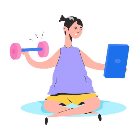 Premium Illustration Of Workout Training In Flat Style Illustration