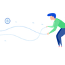 illustration for exercise with rope