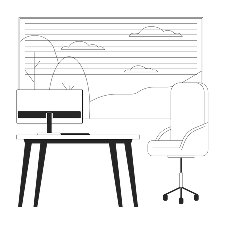 Workplace comfortable  Illustration