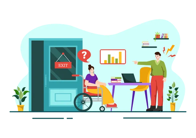 Workplace Discrimination Vector Design Illustration Of Employee With Sexual Harassment And Disabled Person For Equal Employment Opportunity Illustration