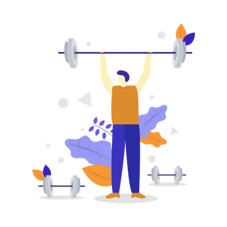 Workplace workout Illustration