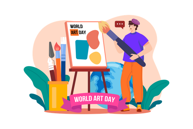 World Art Day  Illustration