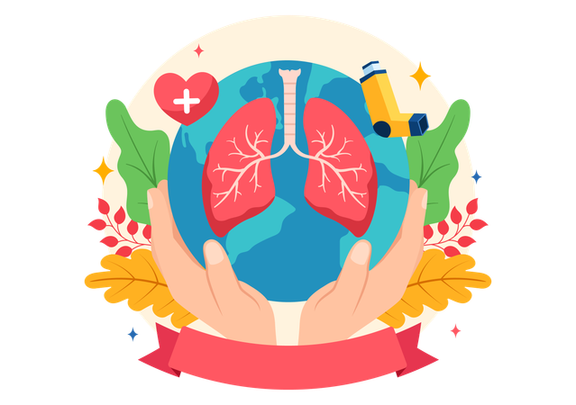 World asthma day  Illustration
