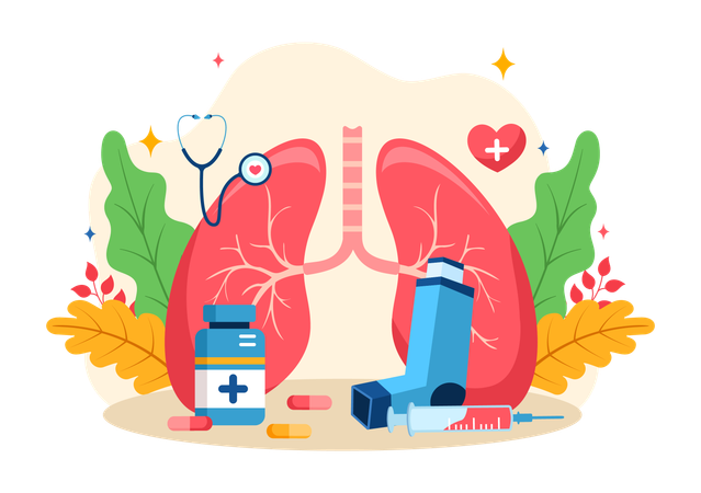 World asthma day  Illustration