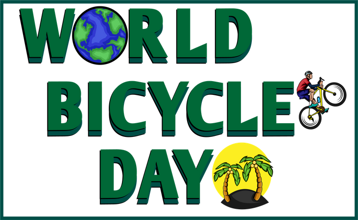 World bicycle day  イラスト