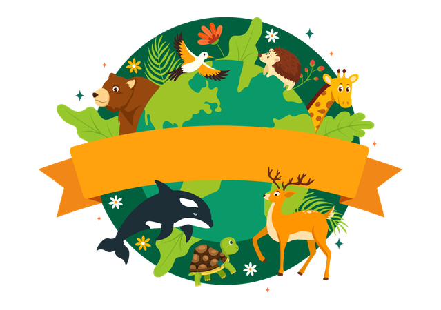 World Biodiversity Day Banner  Illustration