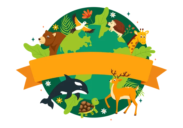 World Biodiversity Day Banner  Illustration
