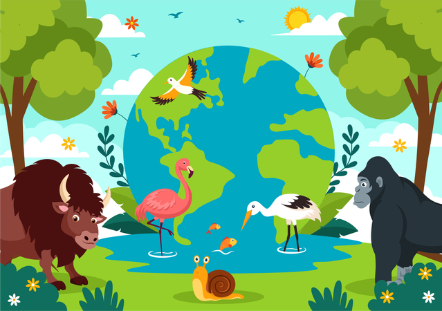 World Biodiversity Day  Illustration