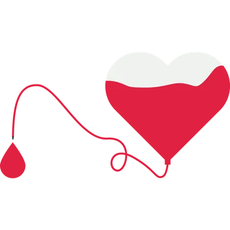 World Blood Donor Day Blood Donor Doctor With Hand Holding Blood Drop To Put In Heart Shaped Container On Background Vector Design Illustration