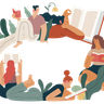 world book day illustration svg