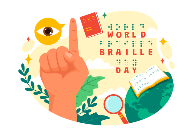 World Braille Day  Illustration