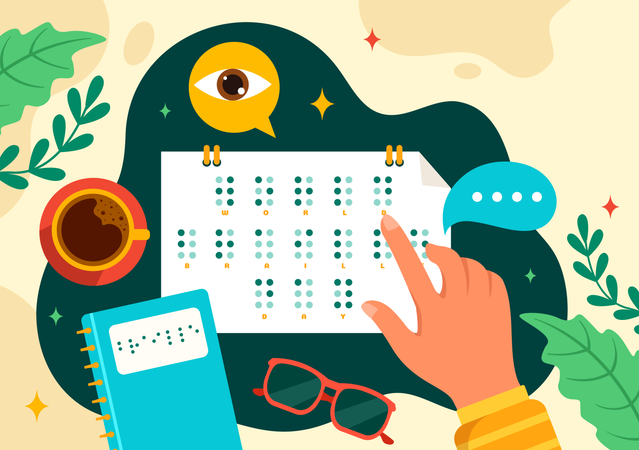 World Braille Day Celebration  Illustration