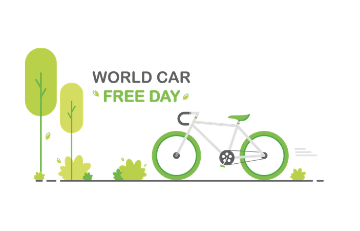 World car free day  Illustration