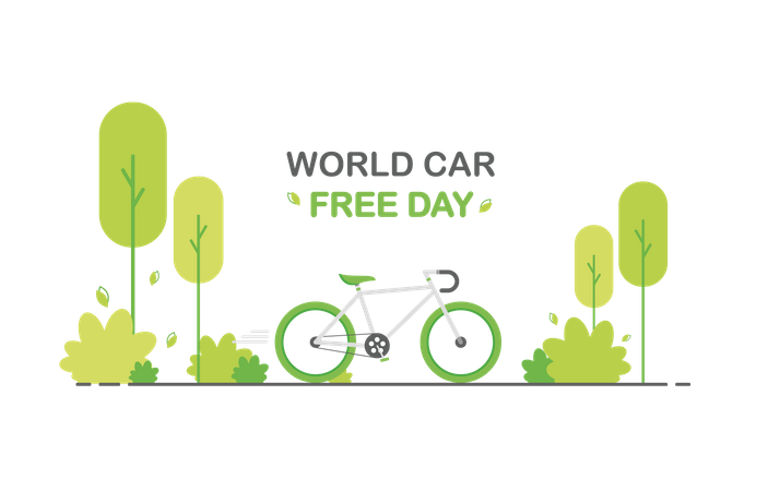 World car free day  Illustration