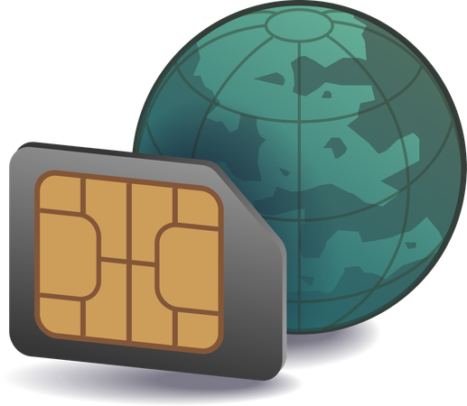 World Card smartphone  Illustration