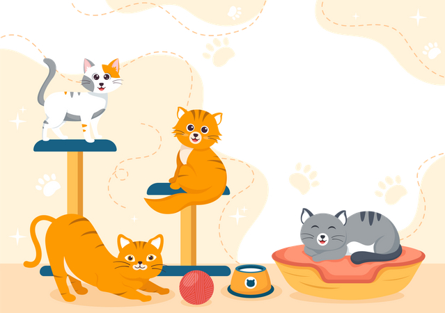World Cat Day  Illustration