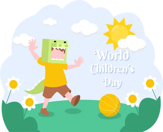 Childrens Day Flat Design Illustration Illustration