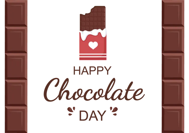 Happy Chocolate Day Celebration Vector Illustration Suitable For Greeting Cards Posters And Background Illustration