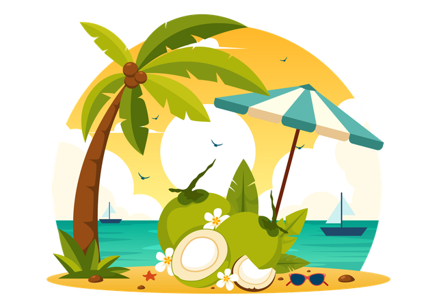 World Coconut Day  Illustration