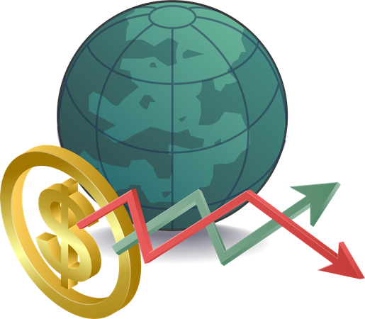 World currency dollar analysis  Illustration