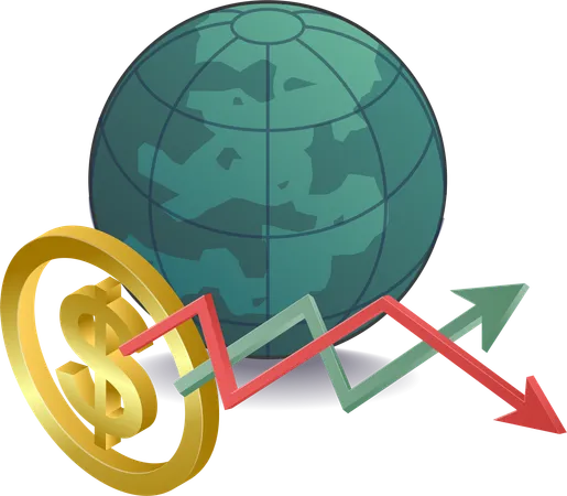 World currency dollar analysis  Illustration