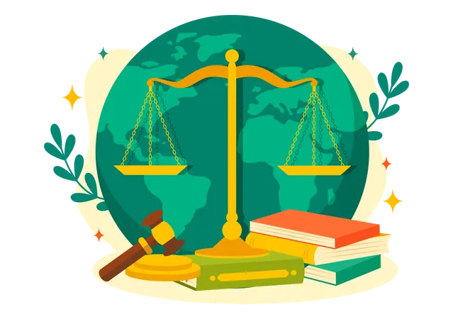 World Day Of Social Justice Vector Illustration On February 20 With Scales Or Hammer For A Just Relationship And Injustice Protection In Background Illustration