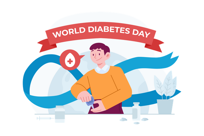 World Diabetes day  イラスト