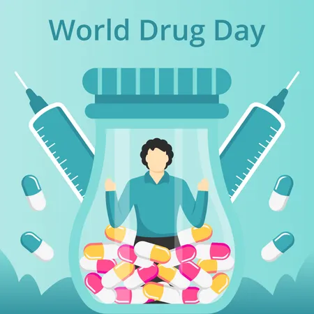 World Drug Day  Illustration
