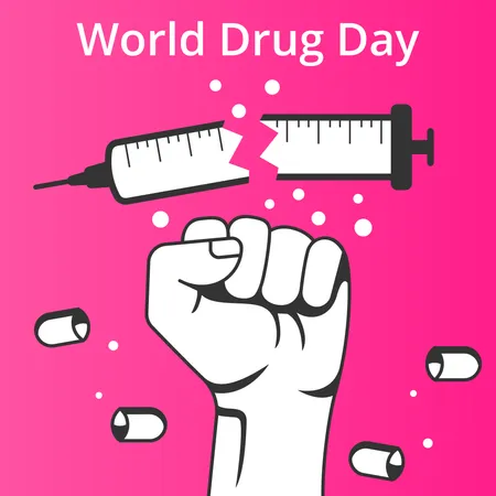 World Drug Day  Illustration