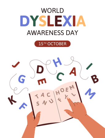 World dyslexia awareness day  Illustration
