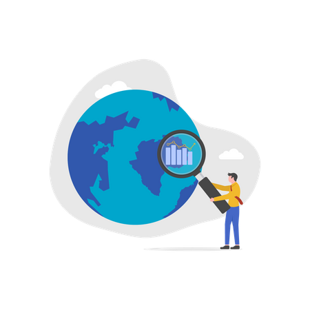 World economic analysis  Illustration