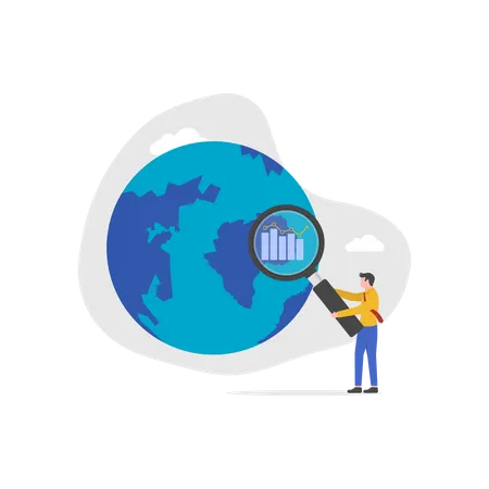 World economic analysis  Illustration