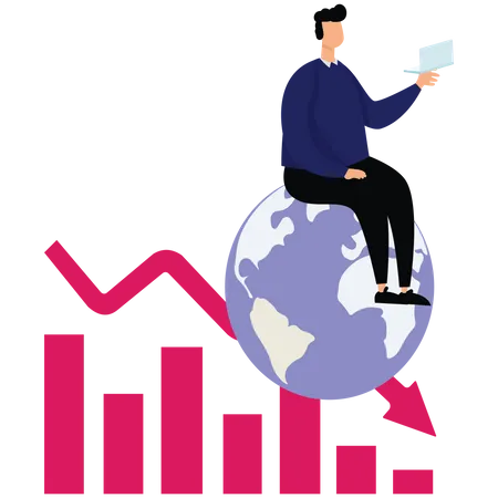 World economic recession  Illustration