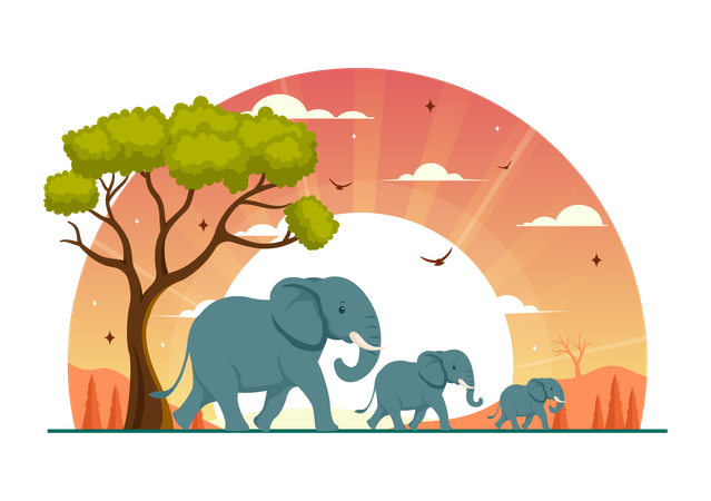 World Elephant Day  Illustration