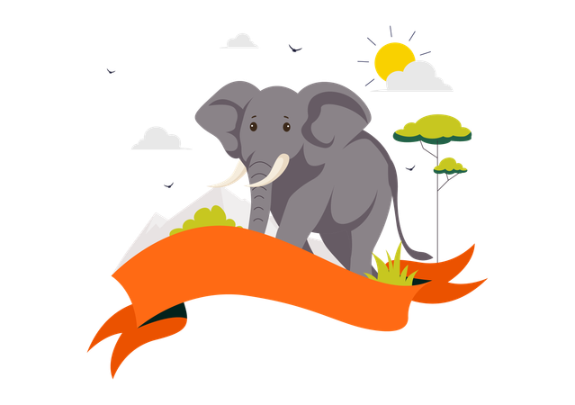World Elephant Day  Illustration
