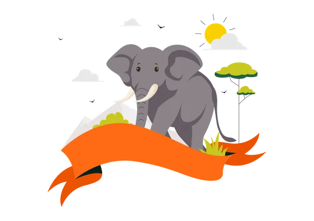 World Elephant Day  Illustration